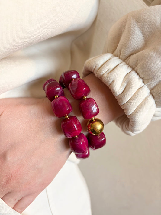 Bracelets ROSALIE Fuchsia