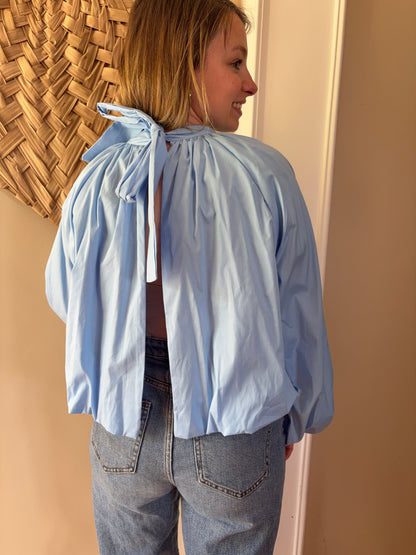 Blouse DENITSA Bleu ciel - Anemone Store