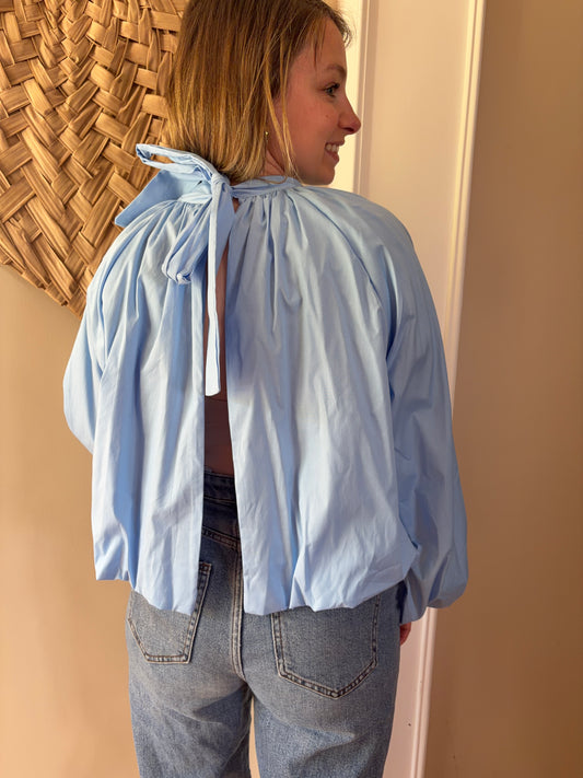 Blouse DENITSA Bleu ciel - Anemone Store