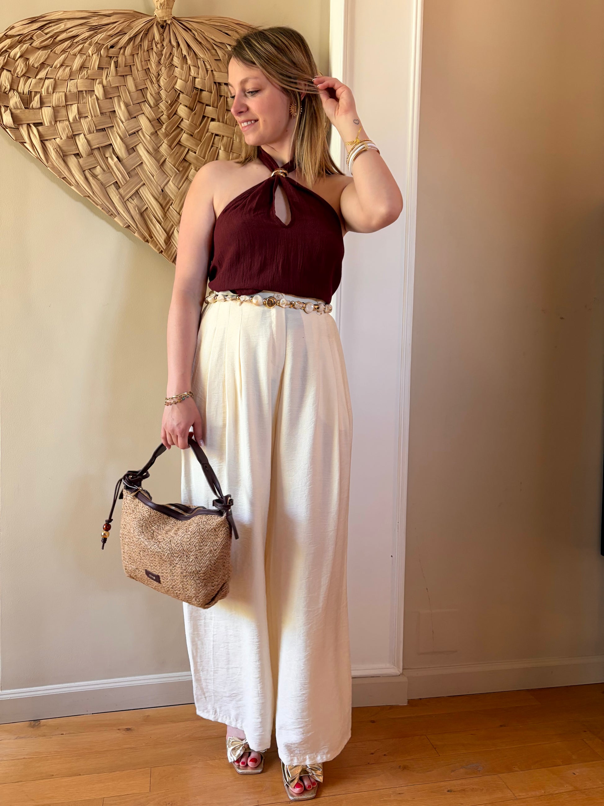 Pantalon SARA Crème - Anemone Store