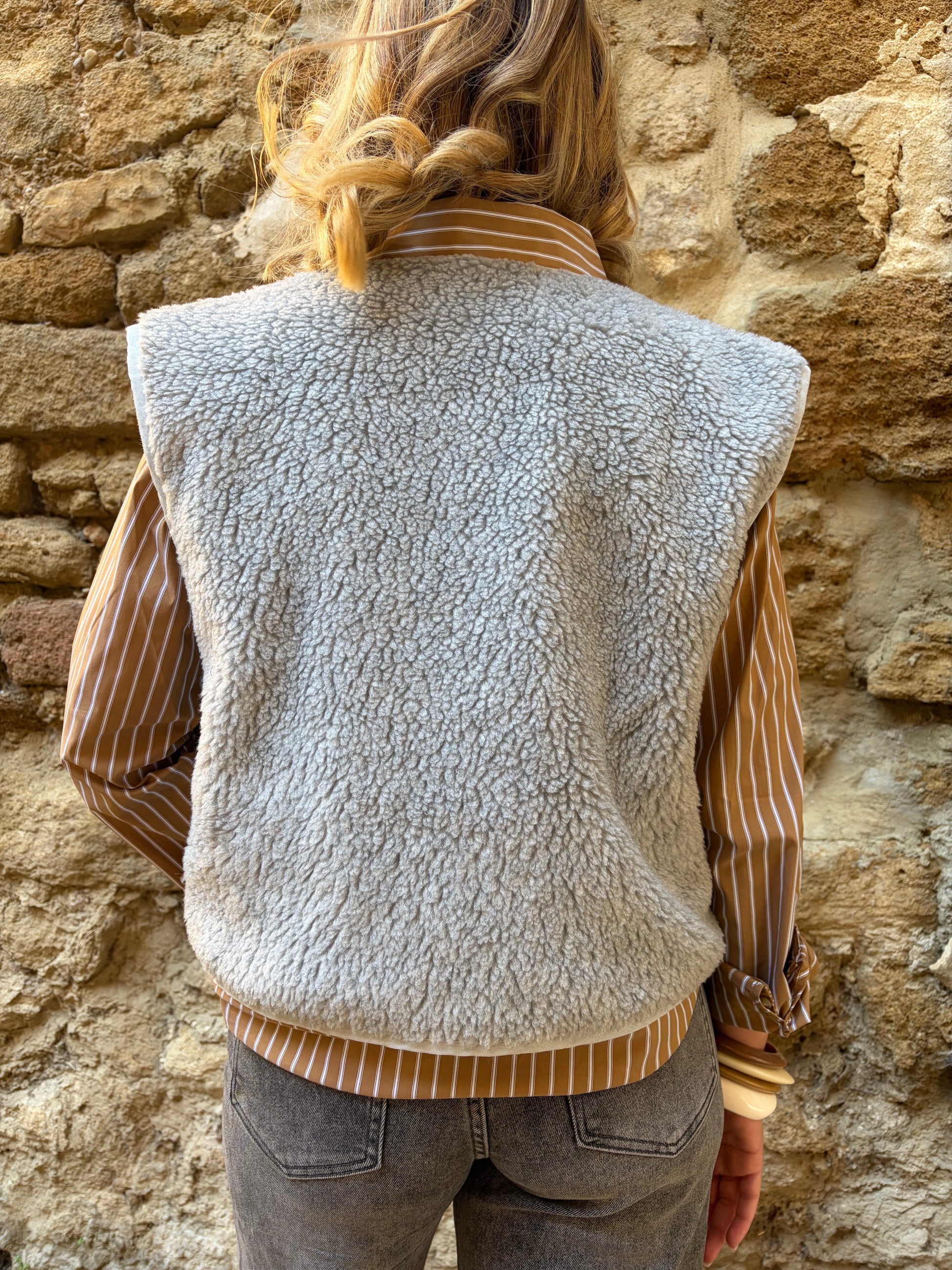 Veste sans manche grise SASHA - Anemone Store
