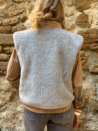 Veste sans manche grise SASHA - Anemone Store