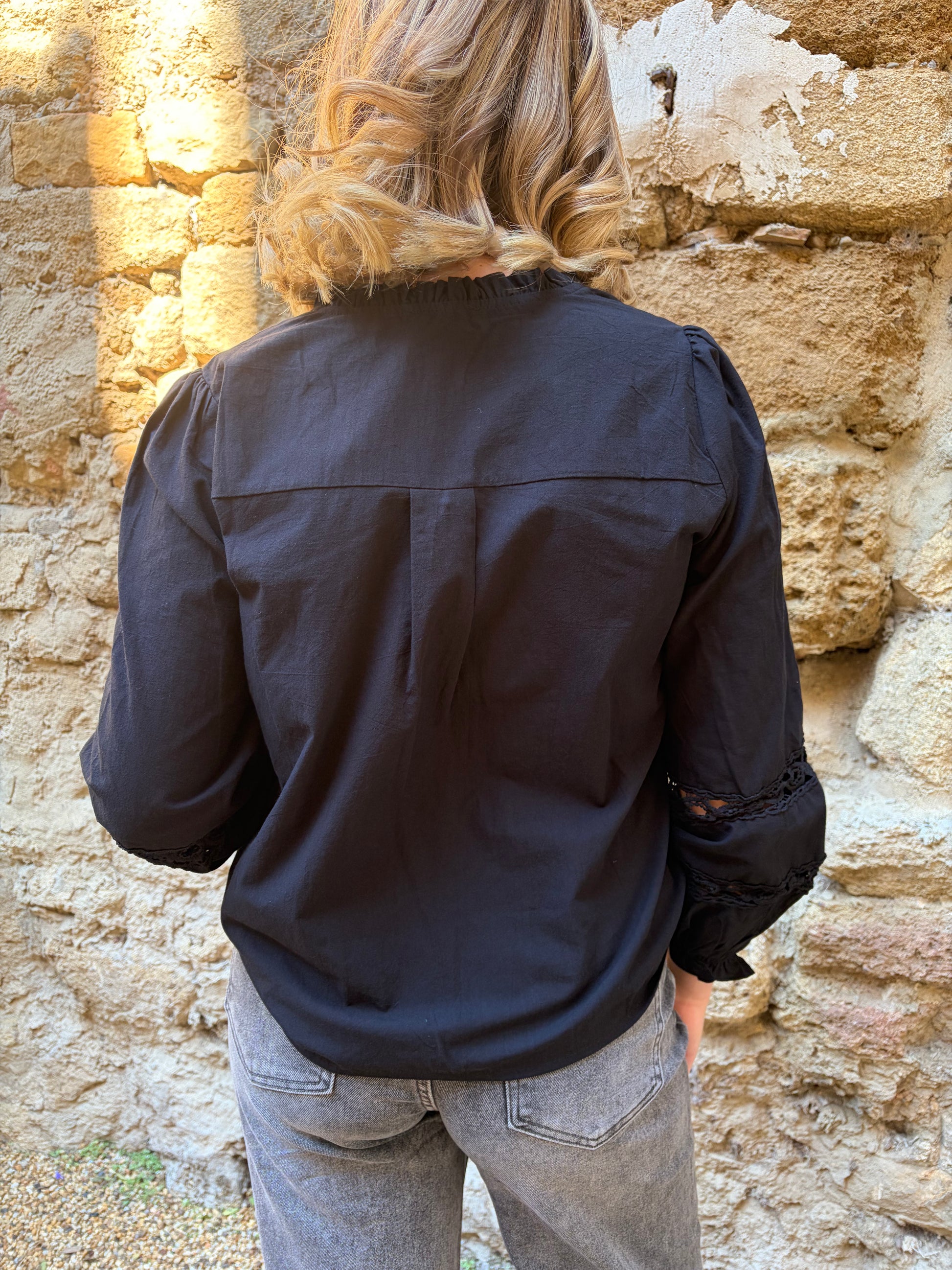 Blouse noire TALIE - Anemone Store