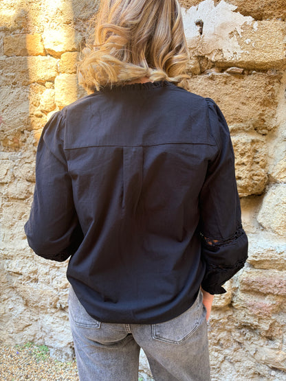 Blouse noire TALIE - Anemone Store