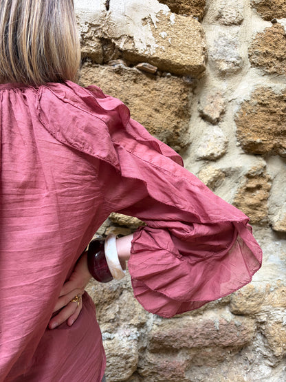 Blouse lie de vin LISE - Anemone Store