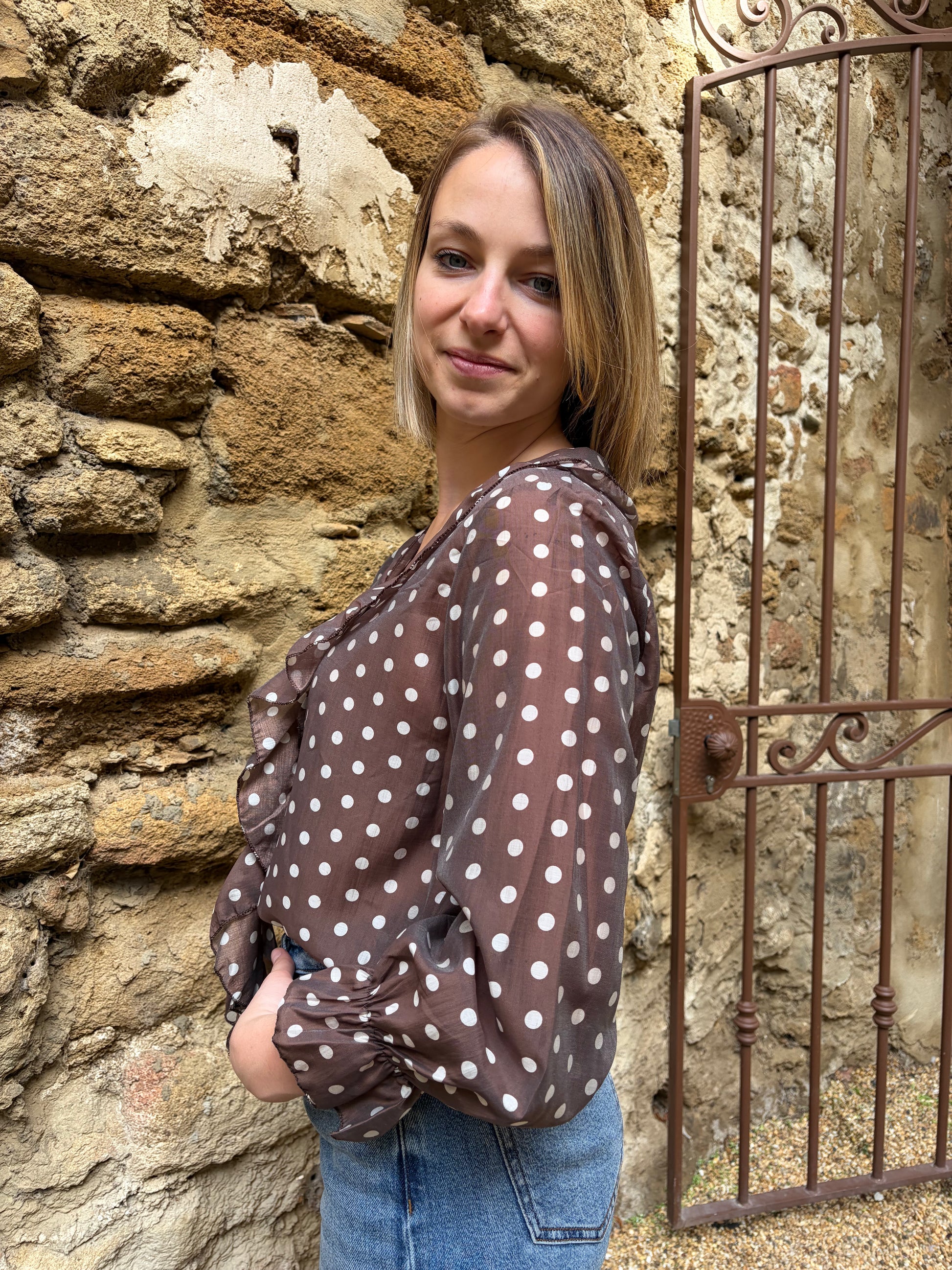 Blouse à pois LOLA - Anemone Store