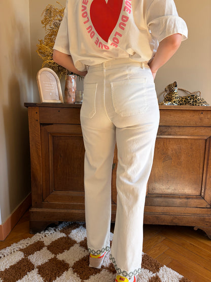 Pantalon broderies GIORGIA - Anemone Store