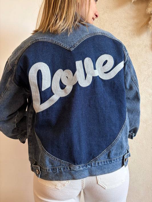 Veste en jean LOVE - Anemone Store