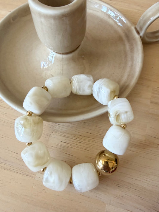 Bracelet ROSALIE blanc - Anemone Store