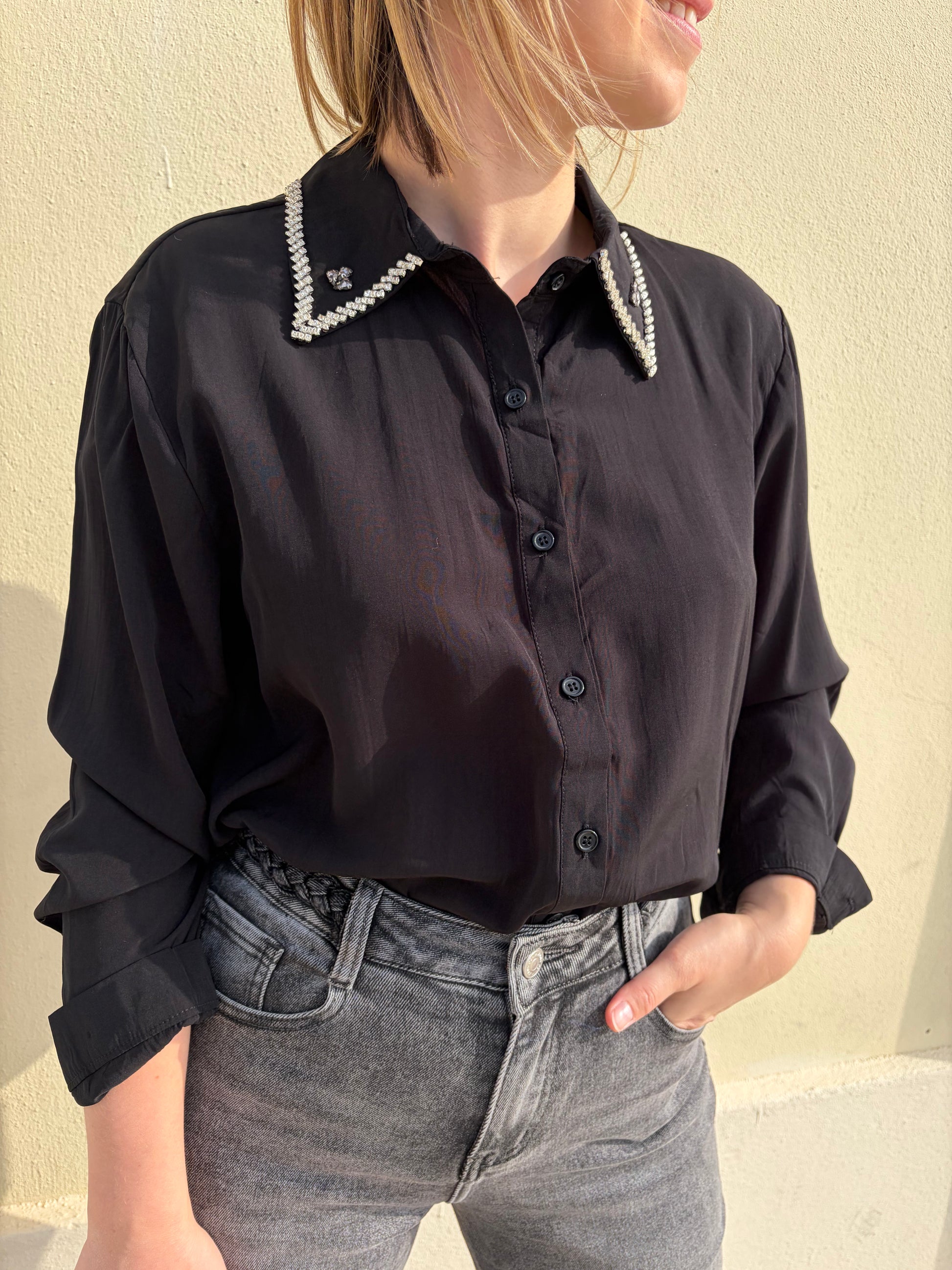 Chemise PASCALE Noir - Anemone Store