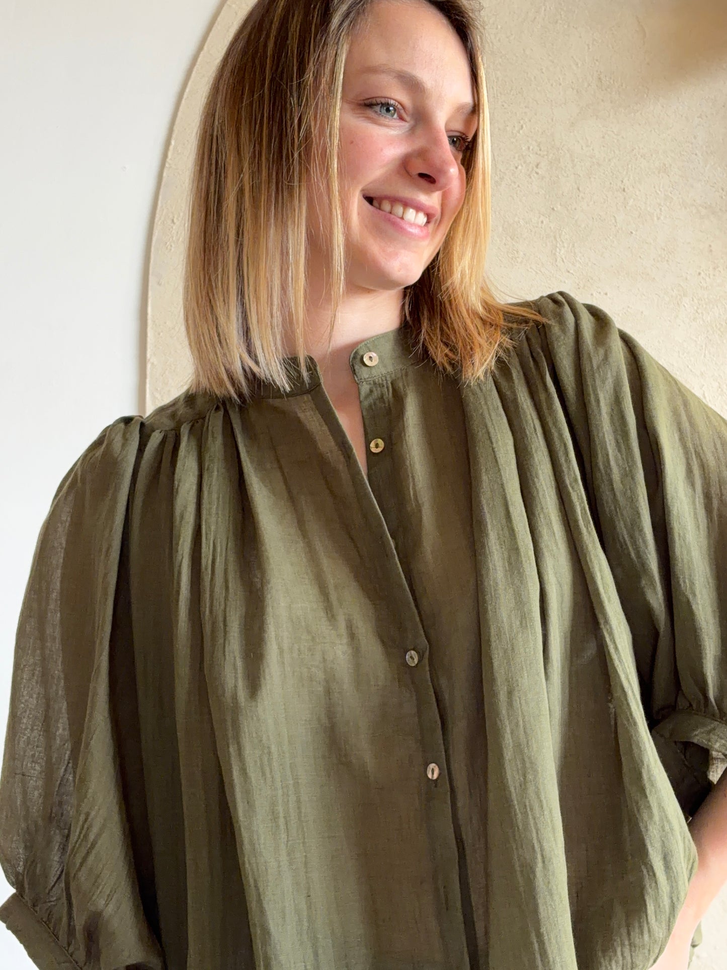 Blouse ALIX kaki - Anemone Store