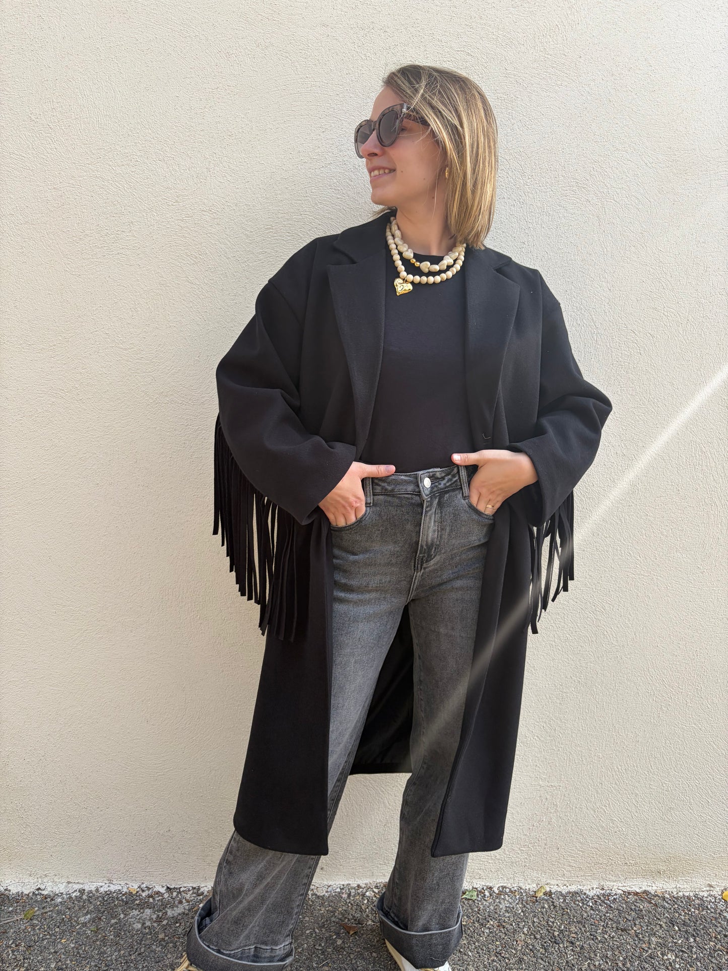 Manteau LAETI noir - Anemone Store