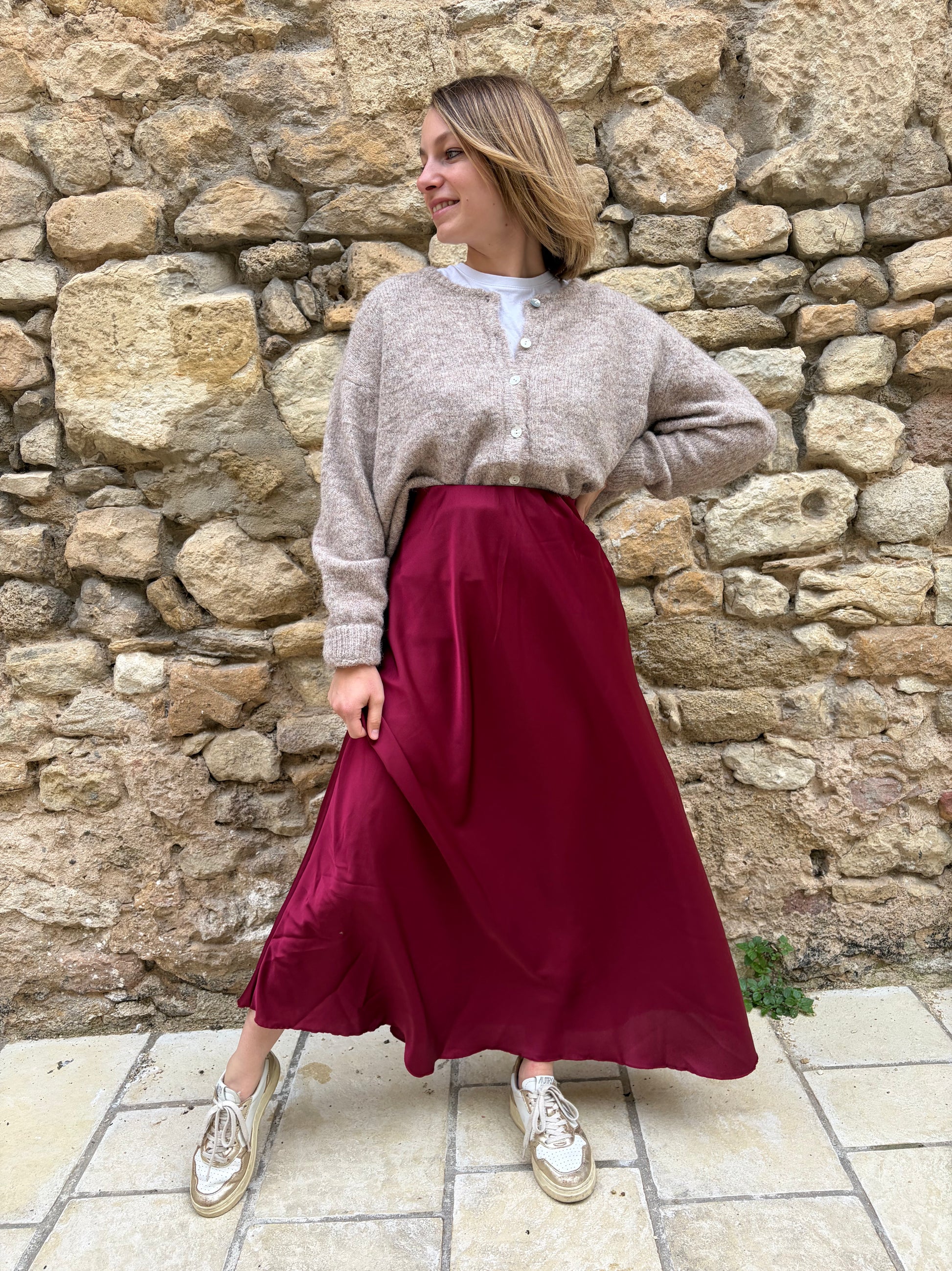 Jupe SCARLETT Bordeaux - Anemone Store