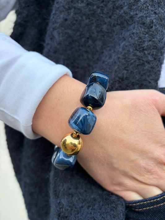 Bracelet ROSALIE Bleu marine - Anemone Store