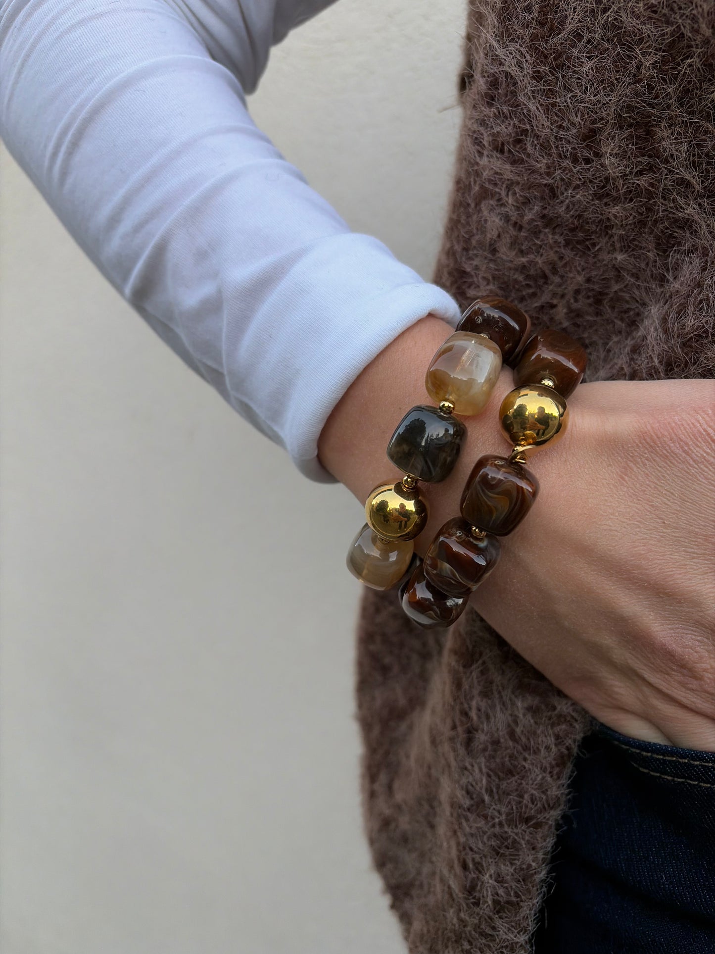 Bracelet ROSALIE Chocolat - Anemone Store