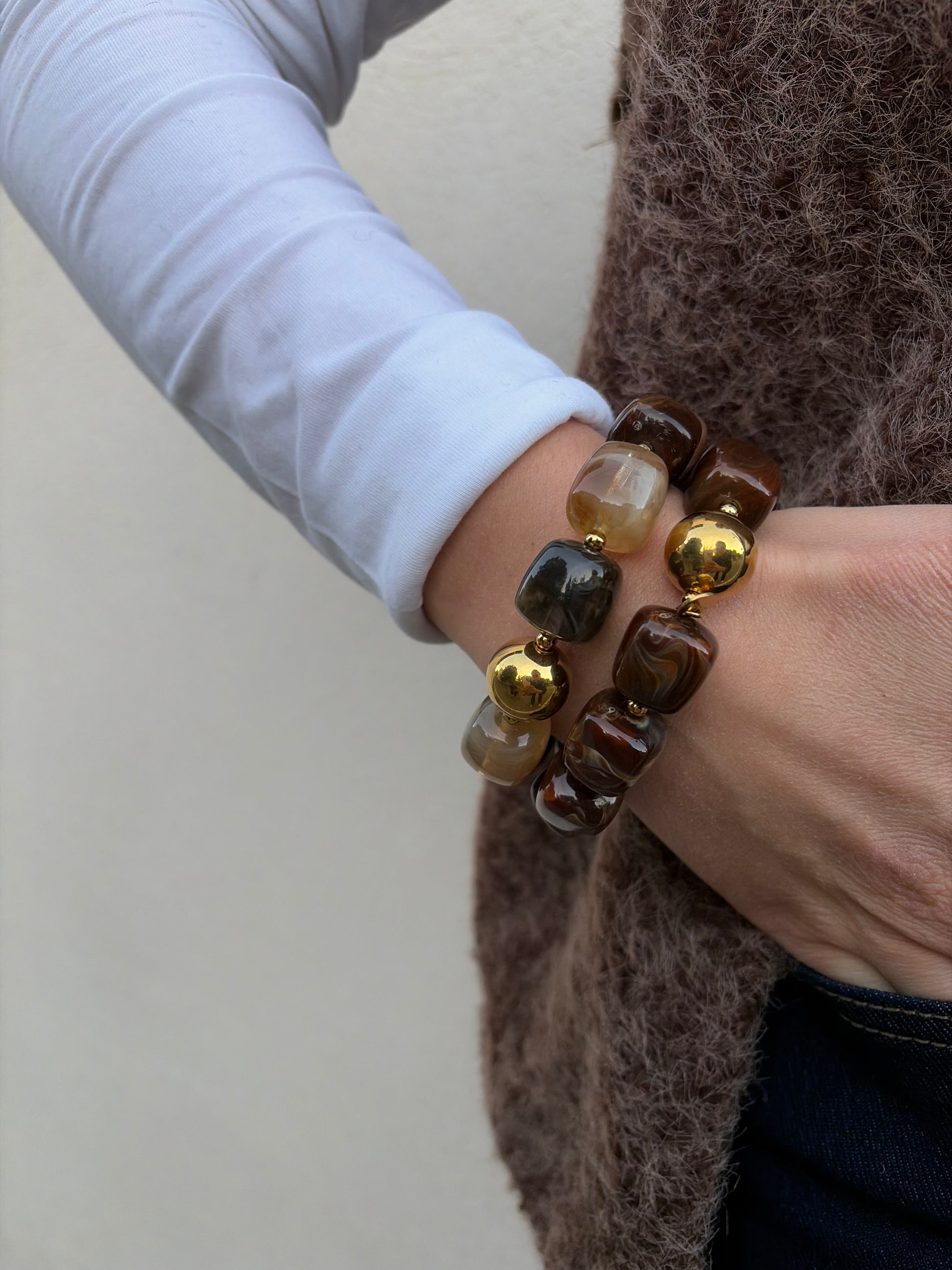 Bracelet ROSALIE Chocolat - Anemone Store