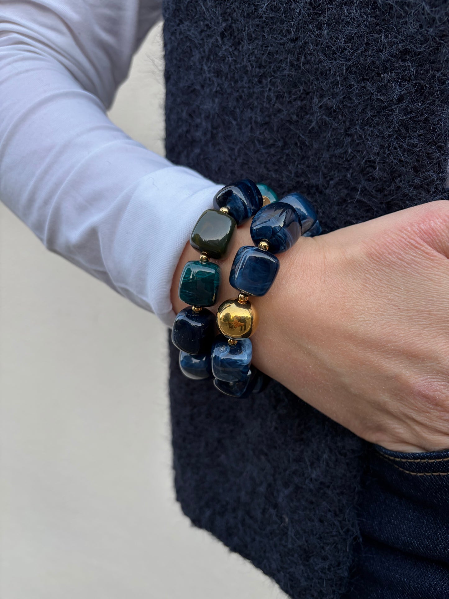 Bracelet ROSALIE Bleu vert - Anemone Store