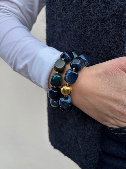 Bracelet ROSALIE Bleu vert - Anemone Store