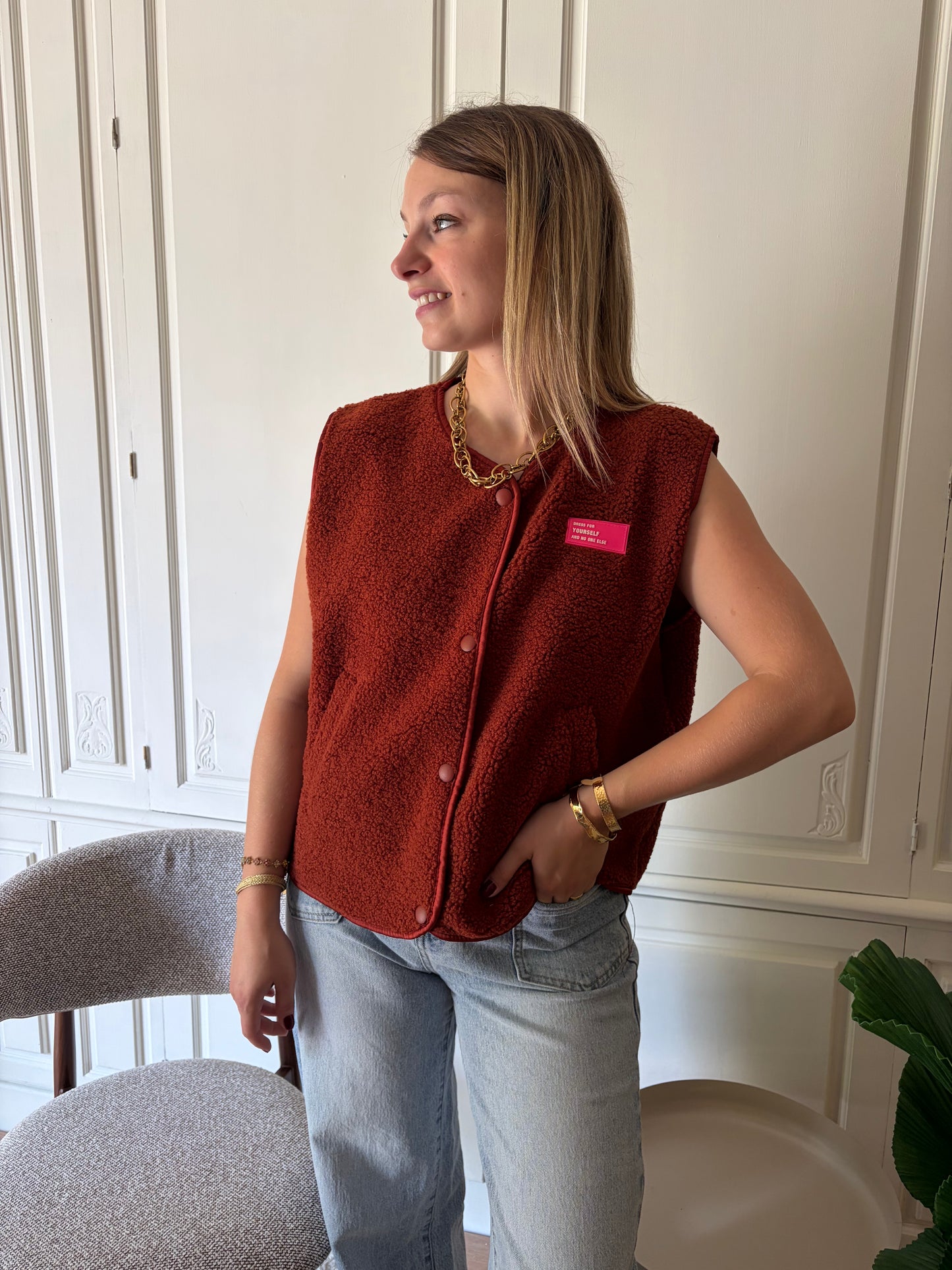 Gilet sans manches LOLA rouille