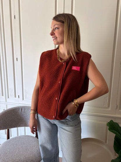 Gilet sans manches LOLA rouille