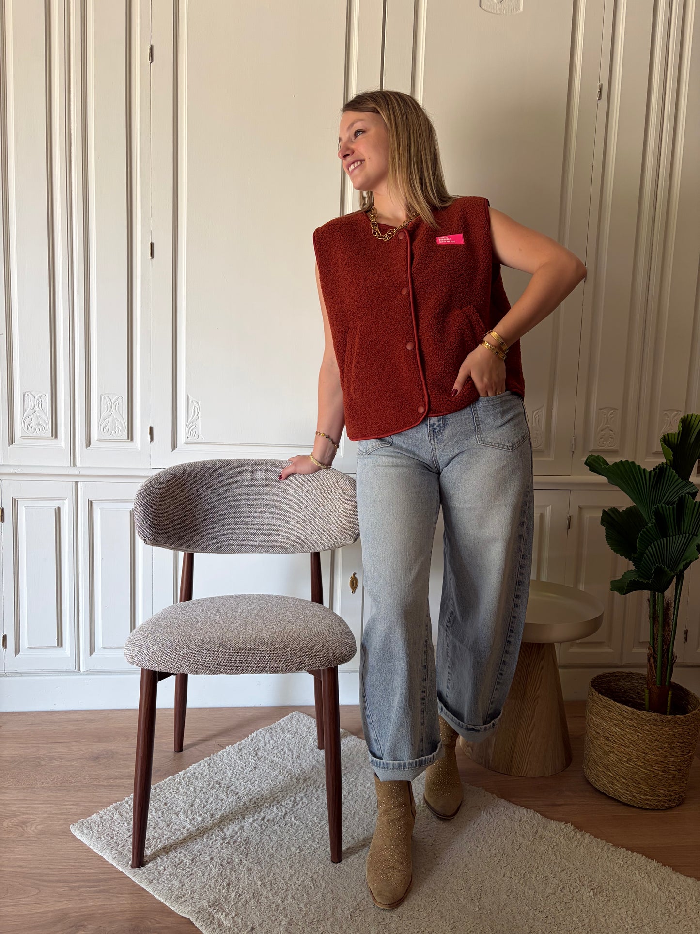 Gilet sans manches LOLA rouille