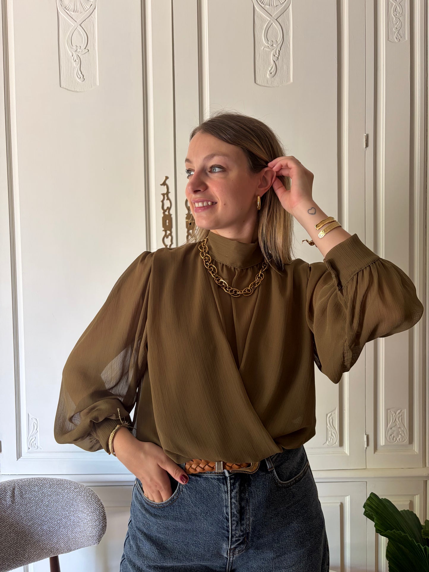 Blouse ARIA Kaki