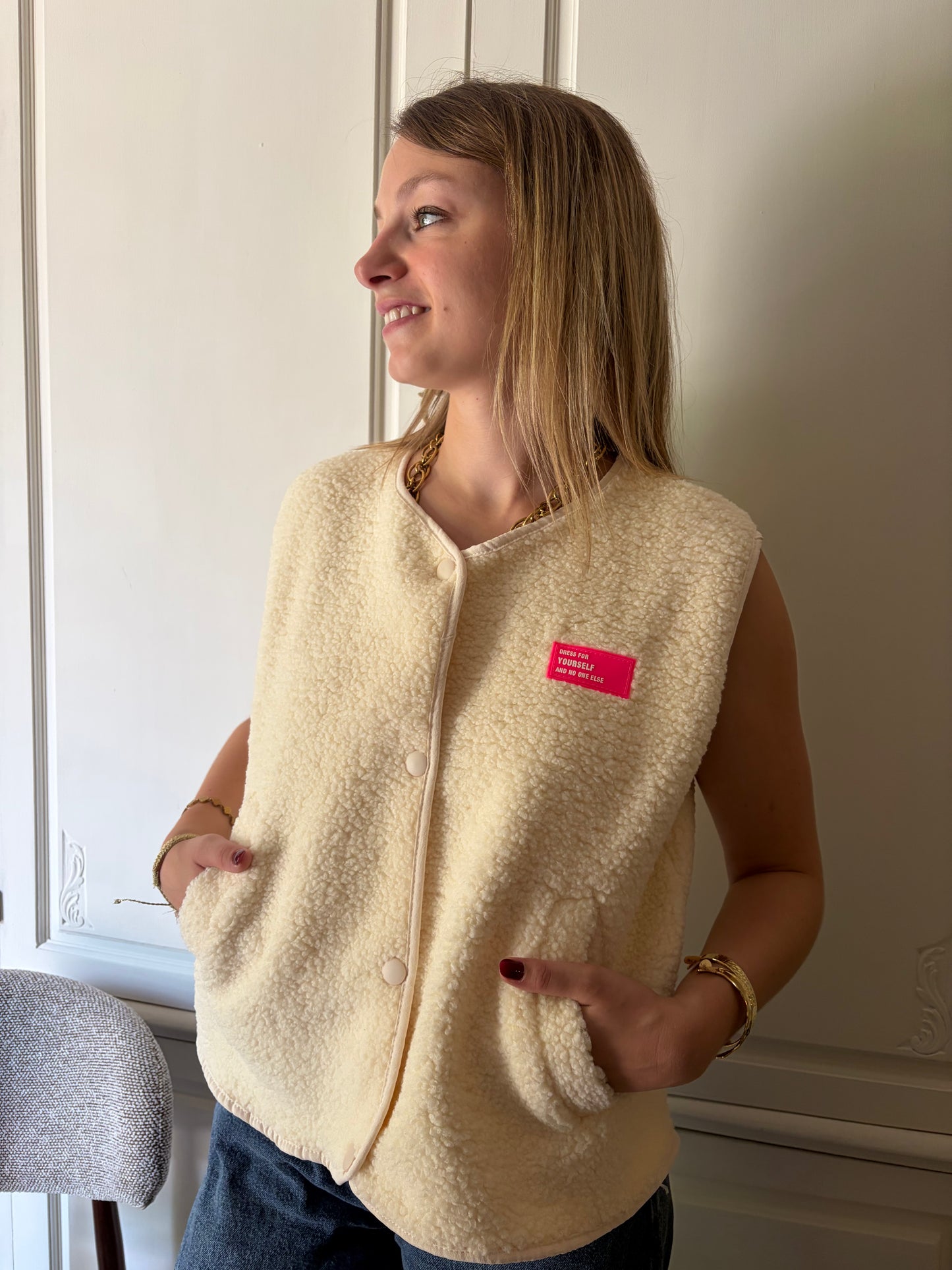 Gilet sans manches LOLA beige