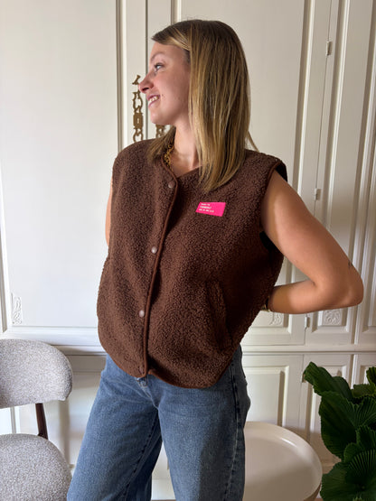 Gilet sans manches LOLA Choco