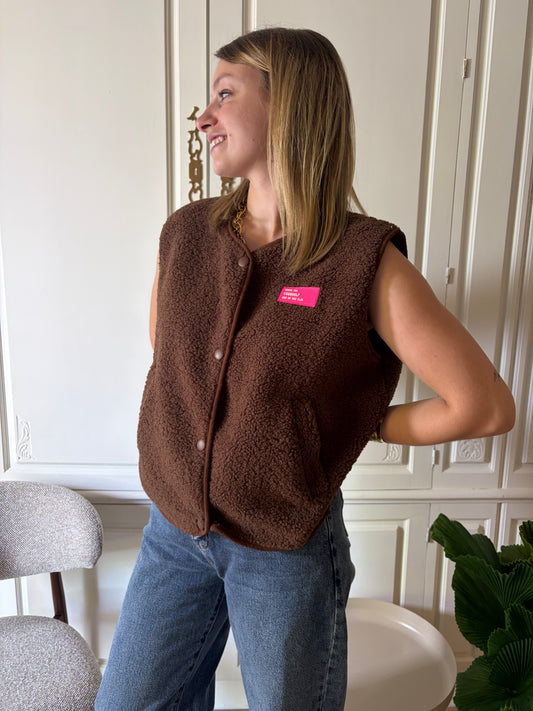Gilet sans manches LOLA Choco - Anemone Store