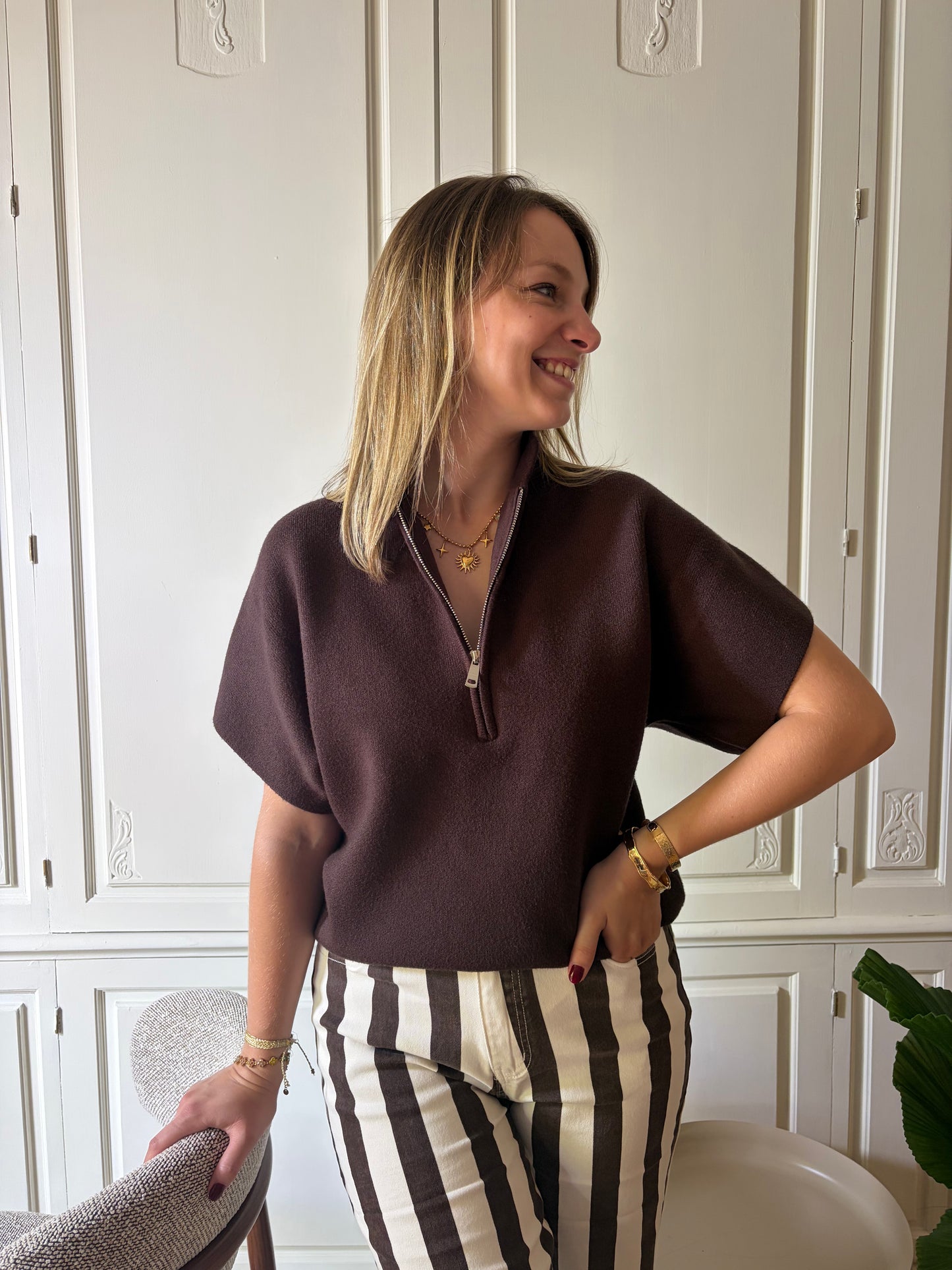 Pull OVIA Marron