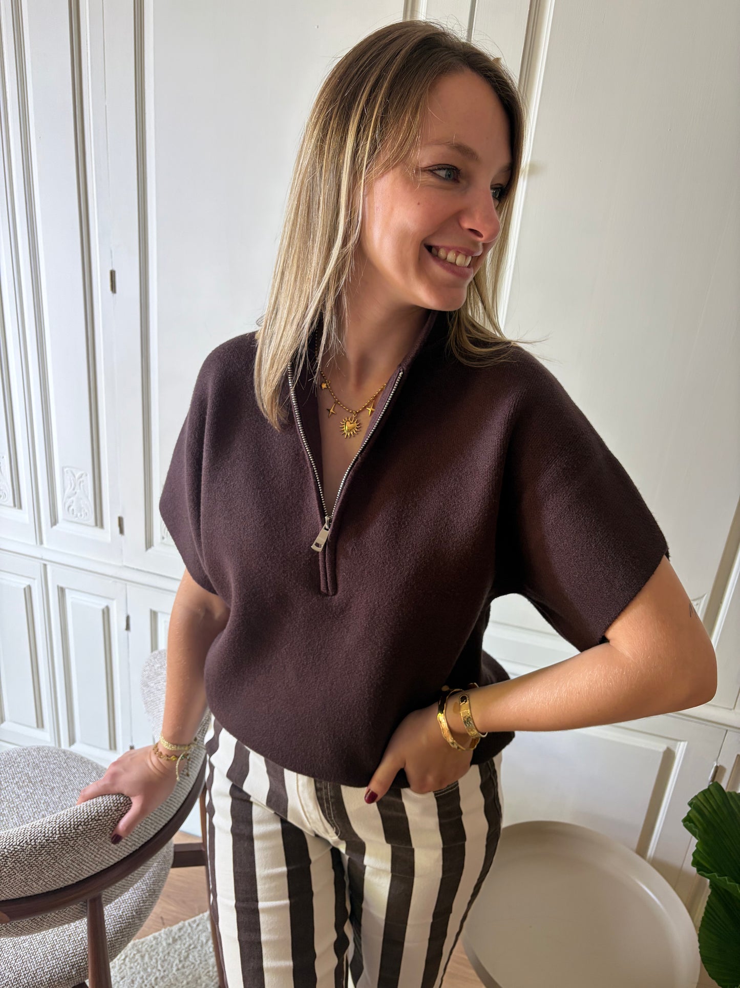 Pull OVIA Marron