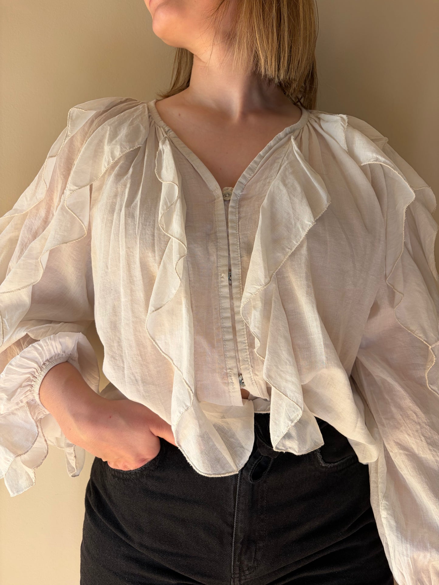 Blouse crème  LISE