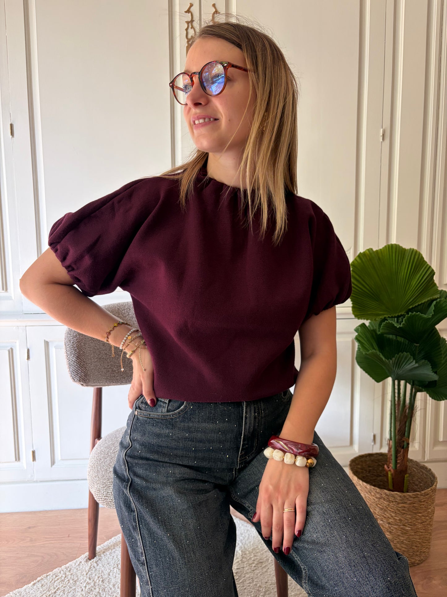 Pull LORIE Bordeaux