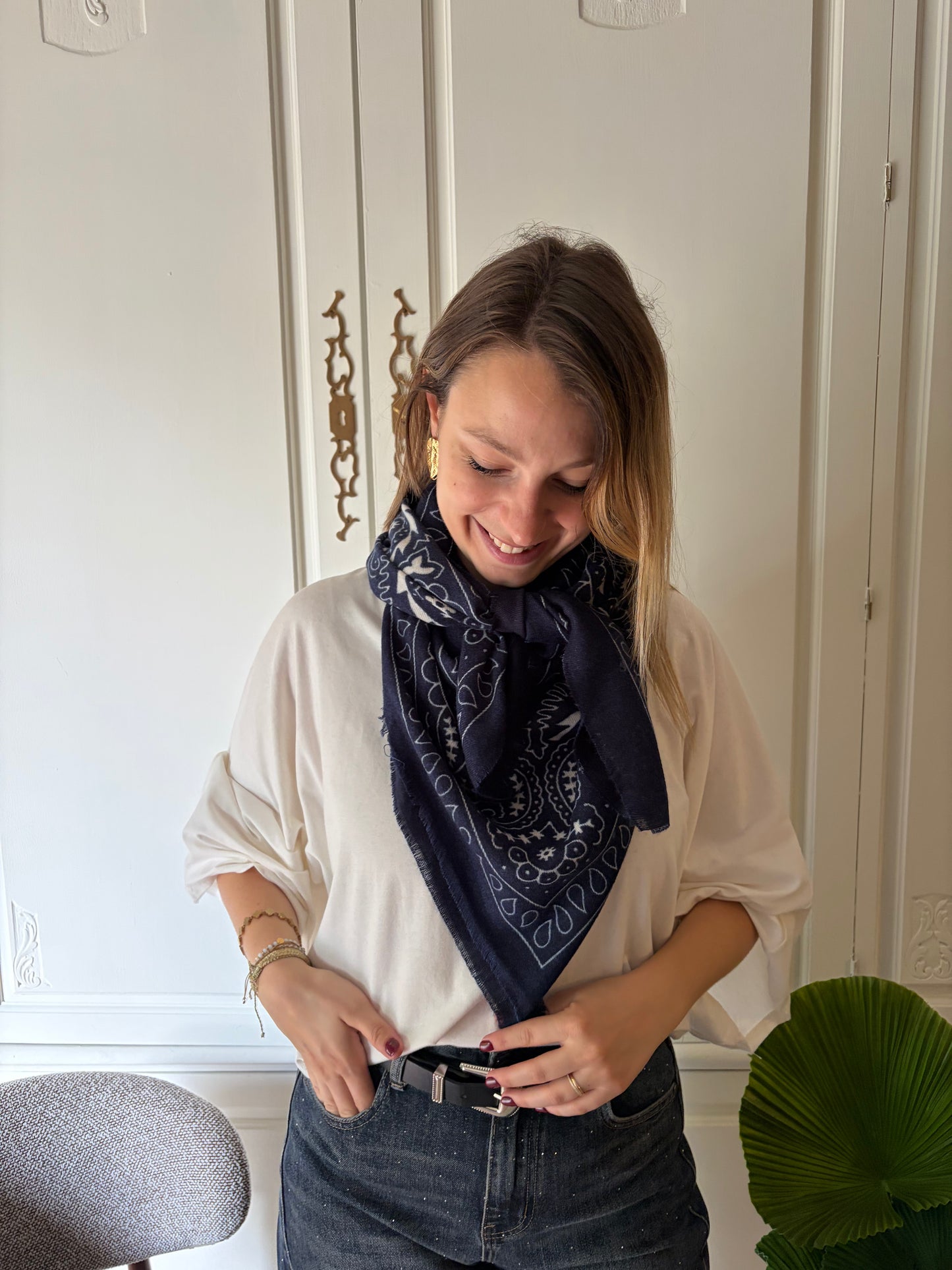 Foulard MARIA Marine